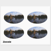 Okavango Delta Foto Ovale Sticker (Vel)