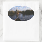 Okavango Delta Foto Ovale Sticker (Tas)