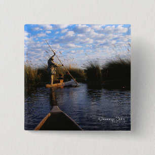 Okavango Delta Foto Vierkante Button 5,1 Cm