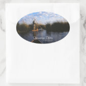 Okavango Delta Ovale Sticker (Tas)