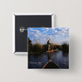 Okavango Delta Vierkante Button 5,1 Cm (Voorkant /achterkant)