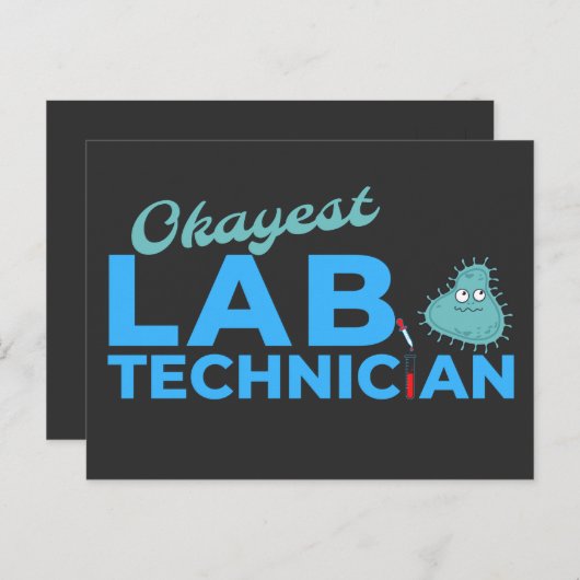 OKAYEST LAB TECHNICIAN - MEDISCHE LAB TECH BRIEFKAART (Voorkant / Achterkant)