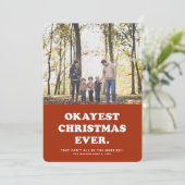 Okayest Noël Toujours drôle vacances carte photo (Debout devant)