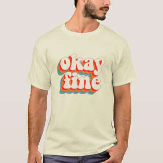 Oké Fijne Retro Groovy Design T-shirt