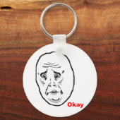 Oké Guy Rage Face Meme Sleutelhanger (Voorkant)