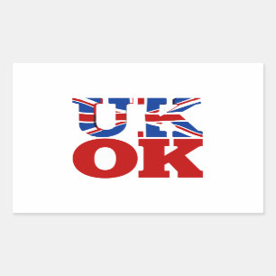 Oké, het Verenigd Koninkrijk. Betere samenwerking Rechthoekige Sticker