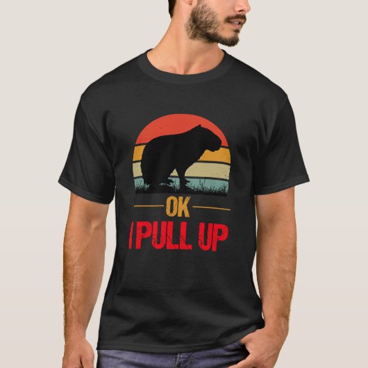 Oké, ik trek Capybara Retro  Pet Lover omhoog T-shirt (Voorkant)