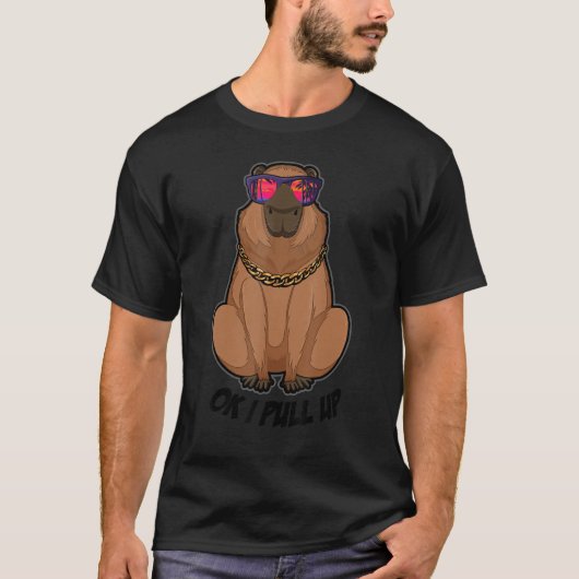 Oké, ik trek Capybara Sunbril Beach Capibara H op T-shirt (Voorkant)
