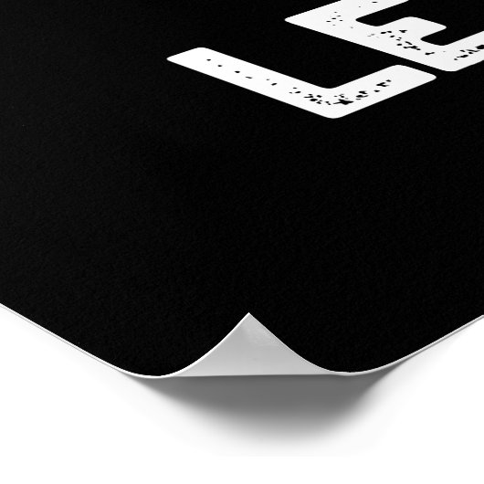 Oké Laten we Roll Funny Bowling Pun Dark BG Poster (Hoek)