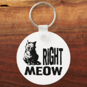 Oké, MEOW. Funny Evil Kat Sleutelhanger (Voorkant)