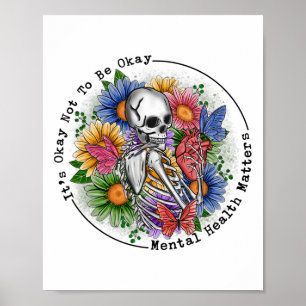 Oké, niet oké Geestelijke Gezondheid Bewustzijn Vr Poster