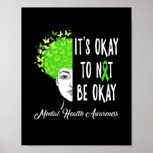 Oké om niet oké te zijn Vlinder Mentale Gezondheid Poster