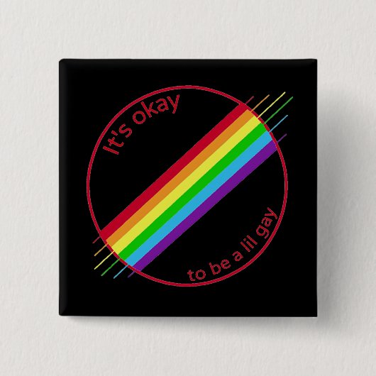 Oké Pin. Vierkante Button 5,1 Cm (Voorkant)