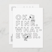 "Oké. Prima. Wat dan ook." Briefkaart (Voorkant / Achterkant)