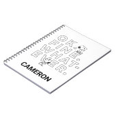 "Oké. Prima. Wat dan ook." Notitieboek (Linkerzijde)