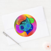 Oke! qq! ronde sticker (Envelop)