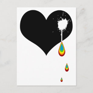 Oke. regenbooghart. briefkaart