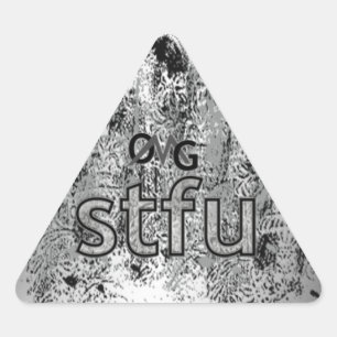 Oke, stfu. driehoek sticker