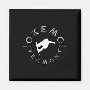 Okemo Mountain Vermont Graphic Snowboard T Magneet