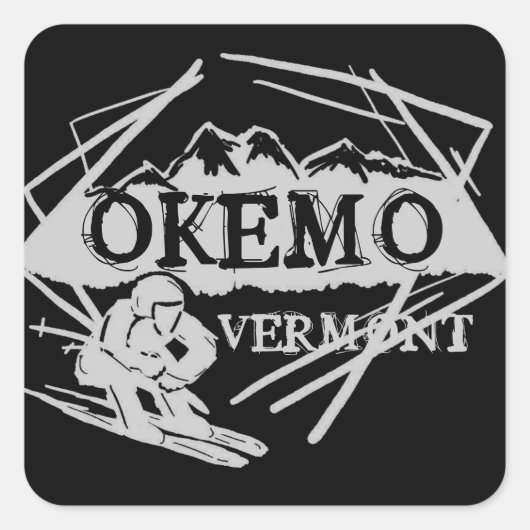Okemo Vermont dark mountain ski stickers (Voorkant)
