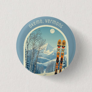 Okemo Vermont ski vakantie souvenir Ronde Button 3,2 Cm