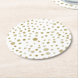 Oker Confetti Waterverf Stippen Papier Onderzetter