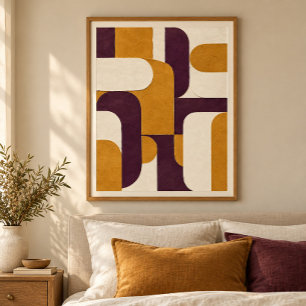 Oker Domino Weave Kunstprint Poster