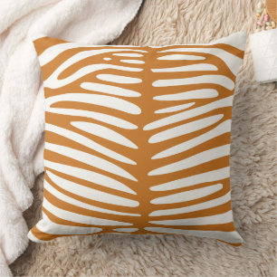 Oker en Off White Zebra Design Kussen
