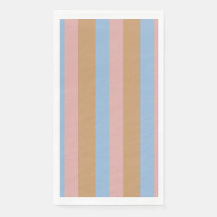 Oker, Roze & Blauwe Strepen Servet