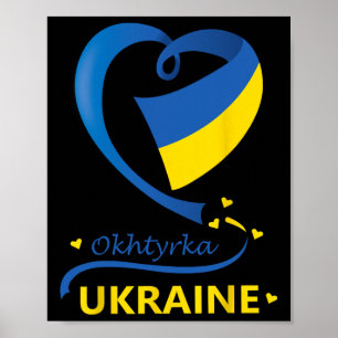 Okhtyrka Oekraine Nationale Vlag Hart Embleem Wape Poster