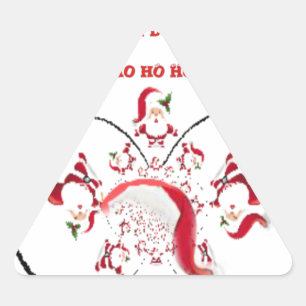 Oki Dokie Santa! Driehoek Sticker