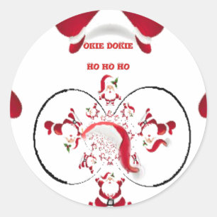 Oki Dokie Santa! Ronde Sticker