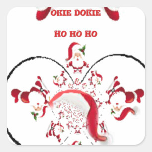 Oki Dokie Santa! Vierkante Sticker