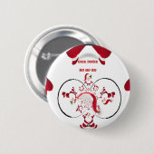 Okie Dokie Hohoho Santa happy Kerstmis Ronde Button 5,7 Cm (Voorkant /achterkant)