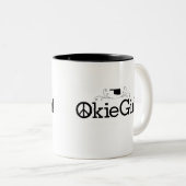Okie Girl Oklahoma Mug à café à deux tons (Devant droit)