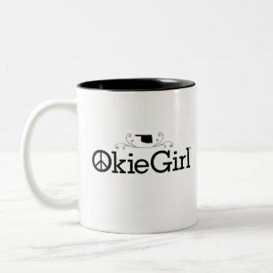 Okie Girl Oklahoma Mug à café à deux tons