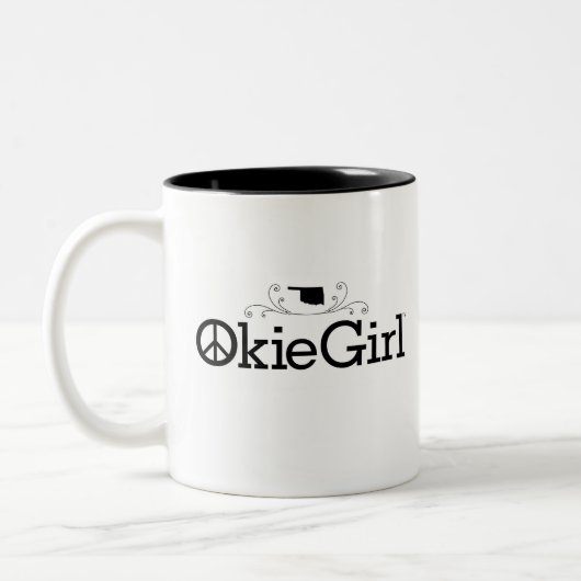 Okie Girl Oklahoma Mug à café à deux tons (Gauche)