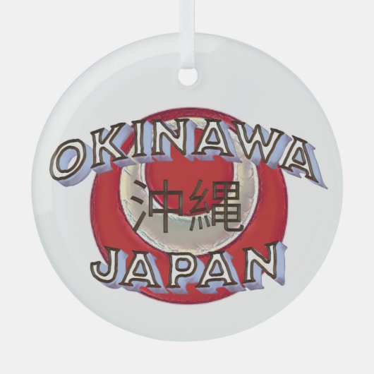 Okinawa Japan Glass Round Ornament (Voorkant)