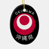 Okinawa, Japan Keramisch Ornament (Achterkant)