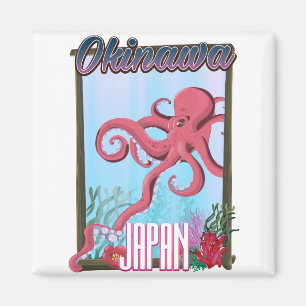 Okinawa Japan Squid reisposter Magneet