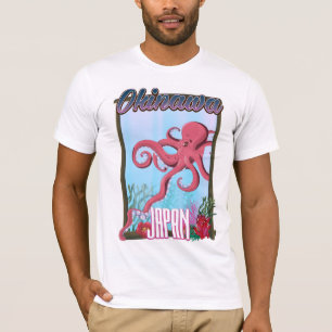 Okinawa Japan Squid reisposter T-shirt