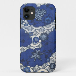 Okinawa kimono patroon in blauw iPhone 11 hoesje