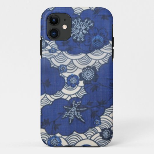 Okinawa kimono patroon in blauw Case-Mate iPhone case (Achterkant)