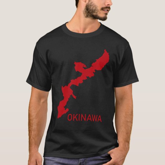 Okinawa Mannen (Okinawa Map) T-Shirt (Voorkant)