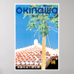 Okinawa Reisposter Japanse Kunst Japan Vintage Poster