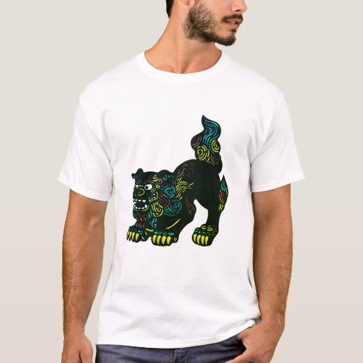 Okinawa Shisa Mannen T-Shirt (Voorkant)