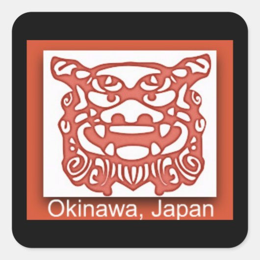 Okinawa-Sticker Vierkante Sticker (Voorkant)