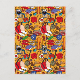 Okinawa thema uchina illustratie briefkaart 沖 縄