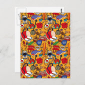 Okinawa thème uchina illustration carte postale 沖 (Devant / Derrière)