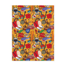 Okinawa thème uchina illustration carte postale 沖